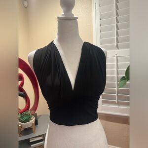 Black halter top